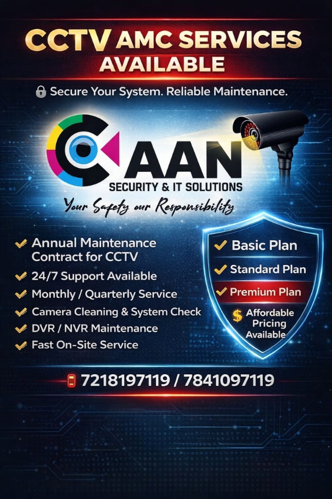 AAN Security CCTV AMC Services Available Poster