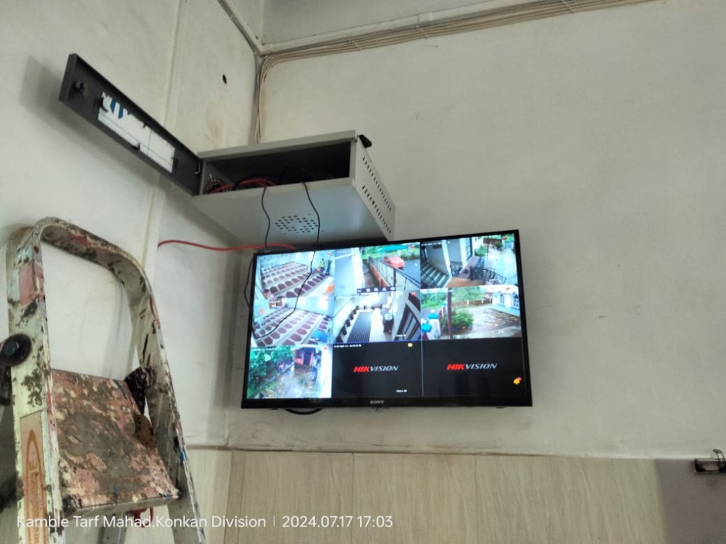Complete Installation with 2U Wall Mount Rack at Kamble Tarf Mahad